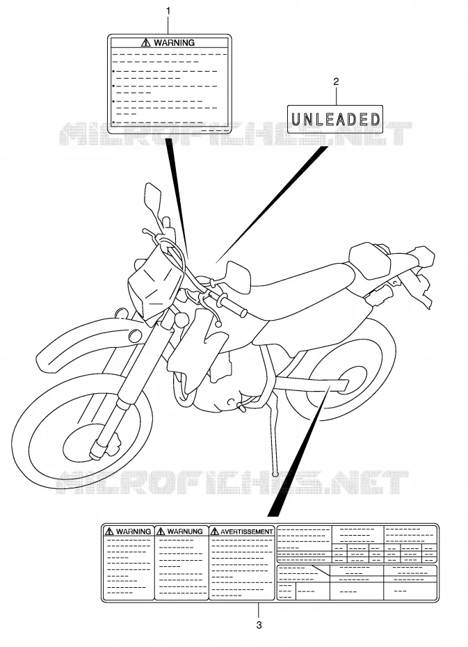 ETIQUETTE Suzuki MOTO 400 DR-Z 2006  DR-Z400SK6(E2)