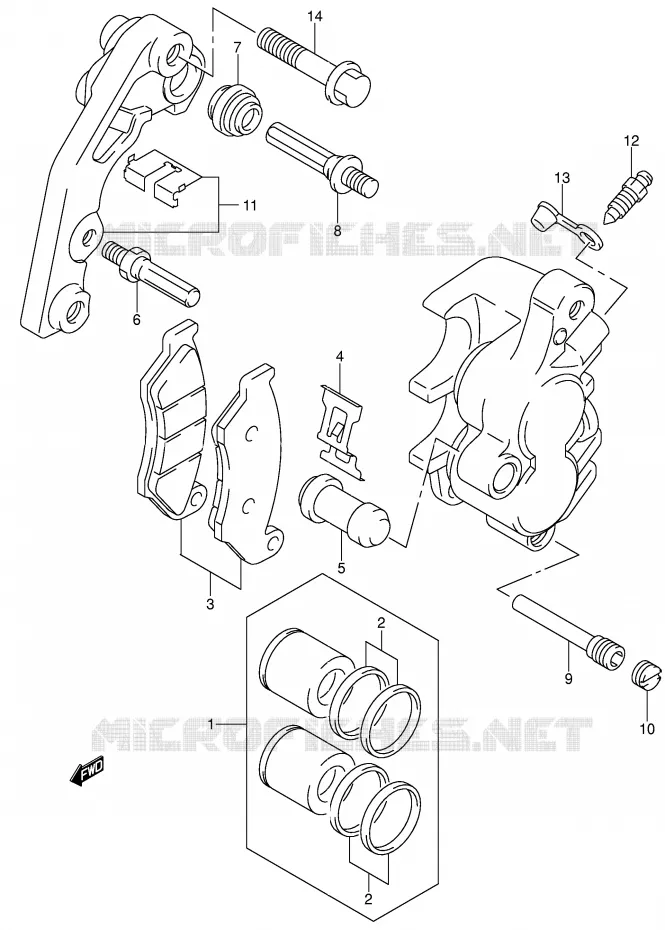 ETRIER DE FREIN AVANT Suzuki MOTO 400 DR-Z 2004  DR-Z400EK4(E1)
