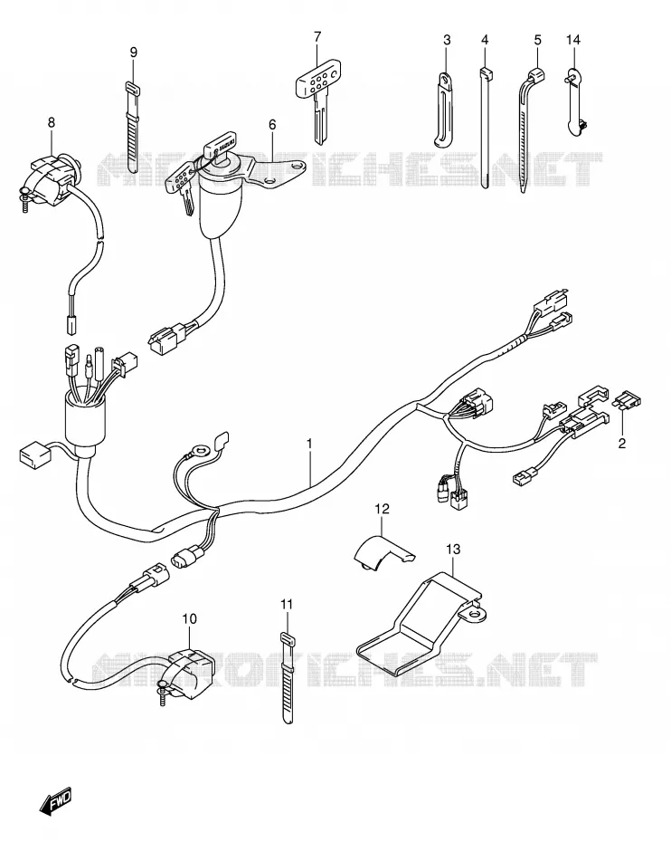 FAISCEAU ELECTRIQUE (DR-Z400EK5/K6/K7 E1,P37) Suzuki MOTO 400 DR-Z 2006  DR-Z400EK6(E1)
