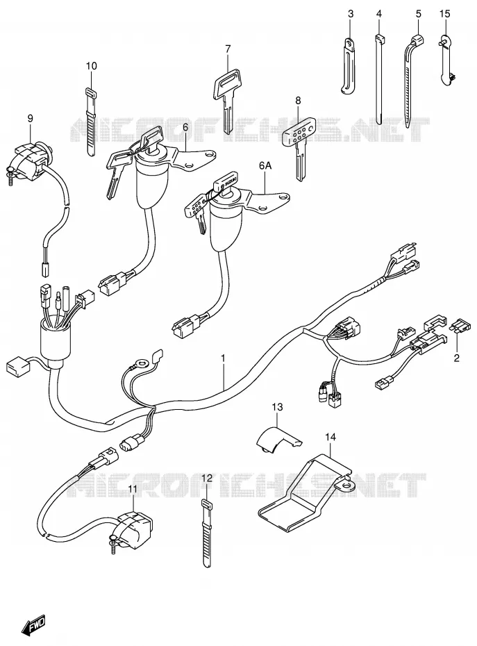 FAISCEAU ELECTRIQUE (DR-Z400EY/EK1/EK2/EK3/EK4) Suzuki MOTO 400 DR-Z 2002  DR-Z400K2(E1)