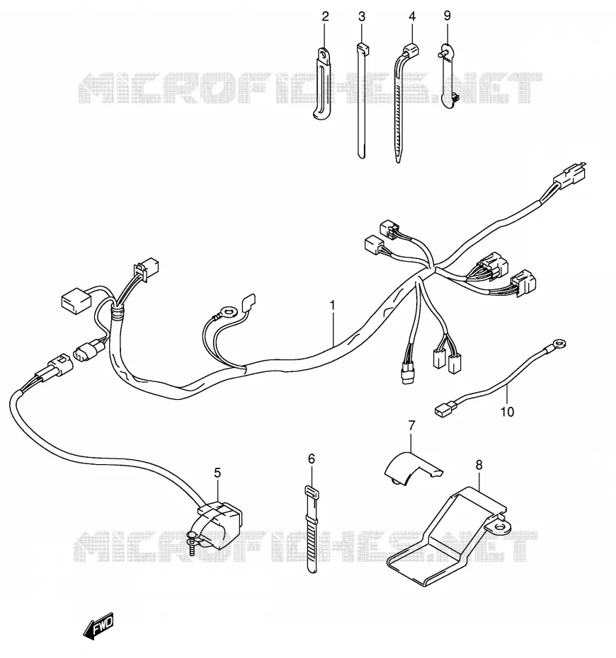 FAISCEAU ELECTRIQUE (DR-Z400Y/K1/K2/K3/K4) Suzuki MOTO 400 DR-Z 2000  DR-Z400Y(E1)