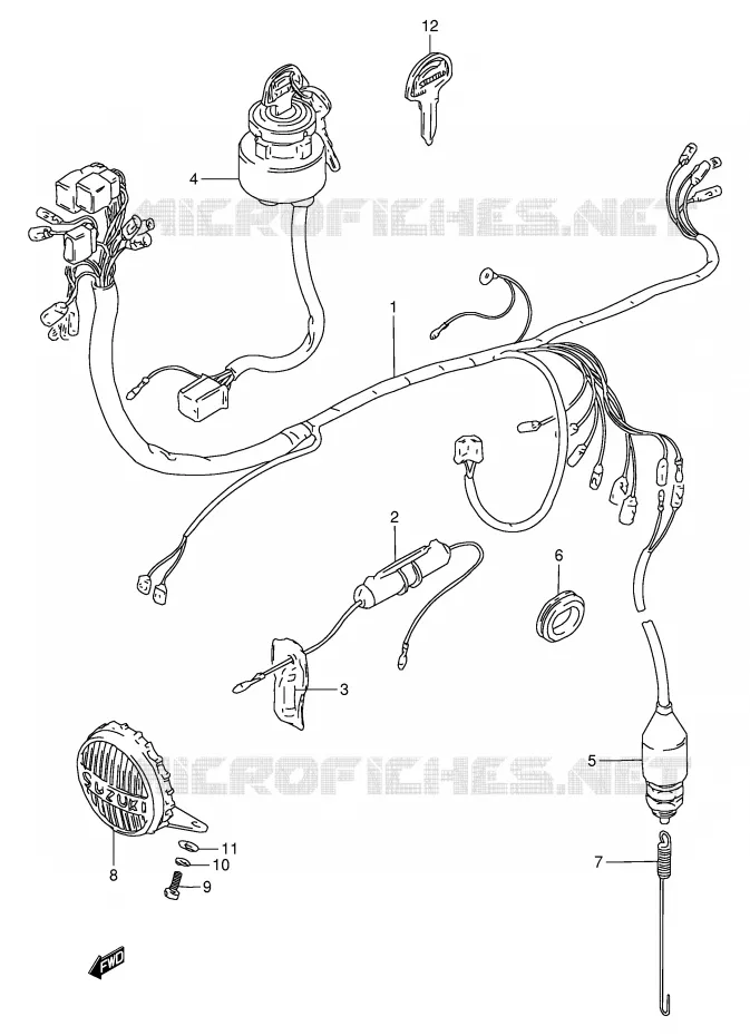 FAISCEAU ELECTRIQUE Suzuki MOTO 120 BX 1994  BX120R(P97)