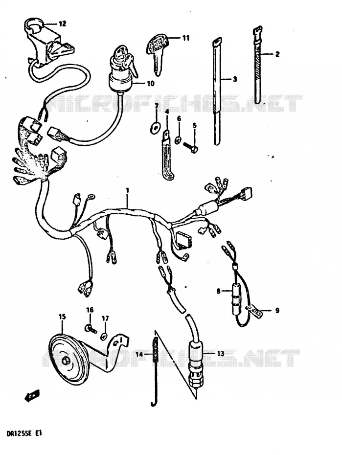 FAISCEAU ELECTRIQUE Suzuki MOTO 125 DR 1984  DR125SE