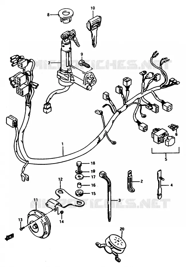 FAISCEAU ELECTRIQUE Suzuki SCOOTER 50 CP 1991  CP50CHFM