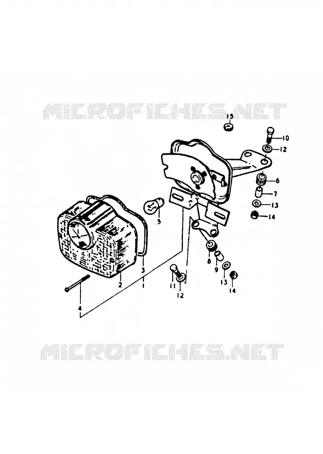 FEU ARRIERE (A100M,N) Suzuki MOTO 100 A100 1992  A100N(K/L/M/N/4)