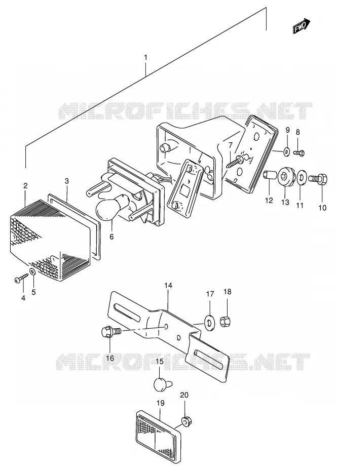 FEU ARRIERE Suzuki MOTO 125 DF 2000  DF125EY(E4)