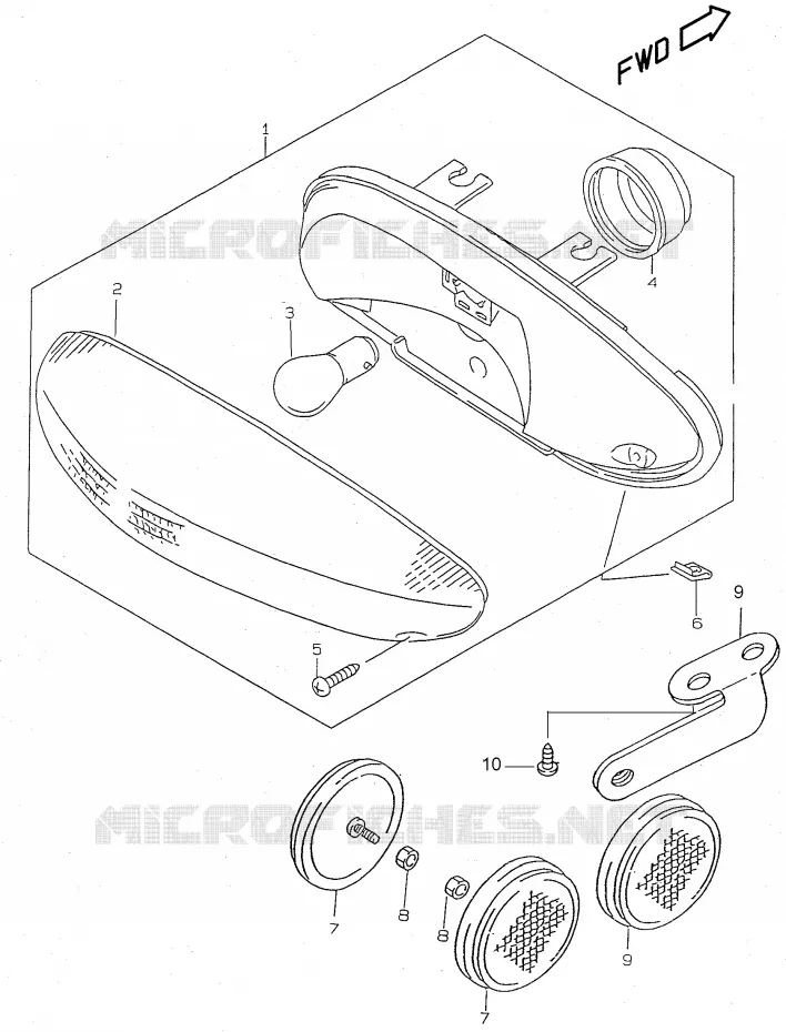 FEU ARRIERE Suzuki SCOOTER 50 KATANA 2000  AY50WRY(V/W/X/Y)