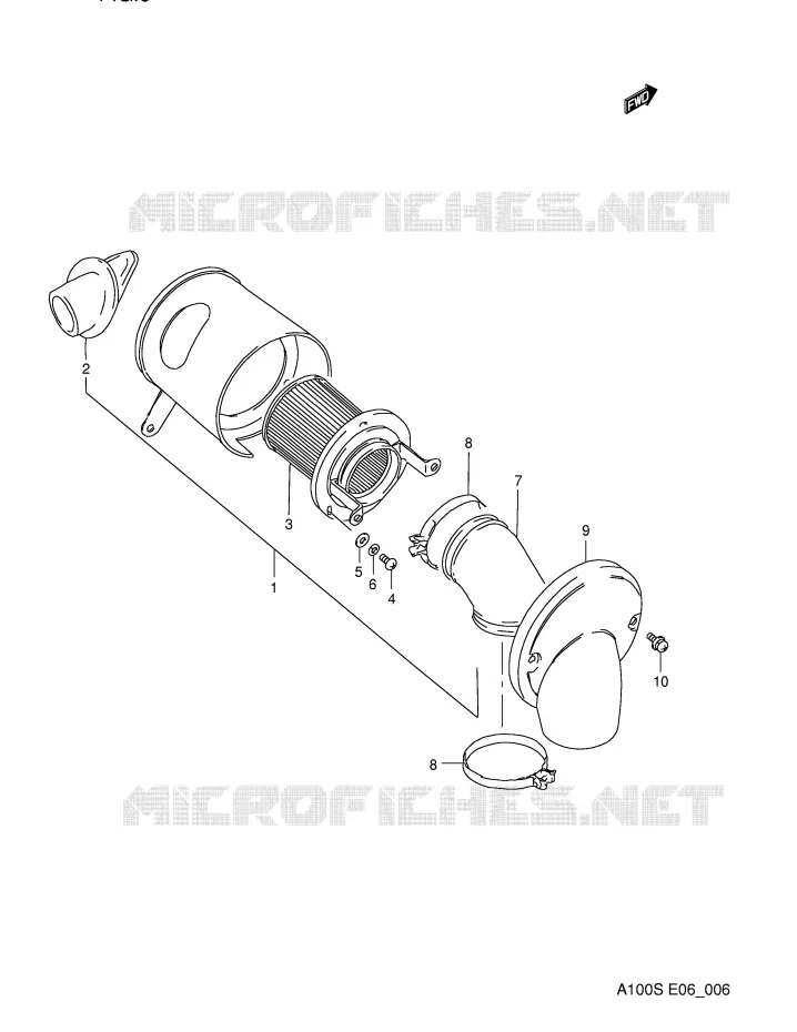 FILTRE A AIR Suzuki MOTO 100 A100 1994  A100R(E6)