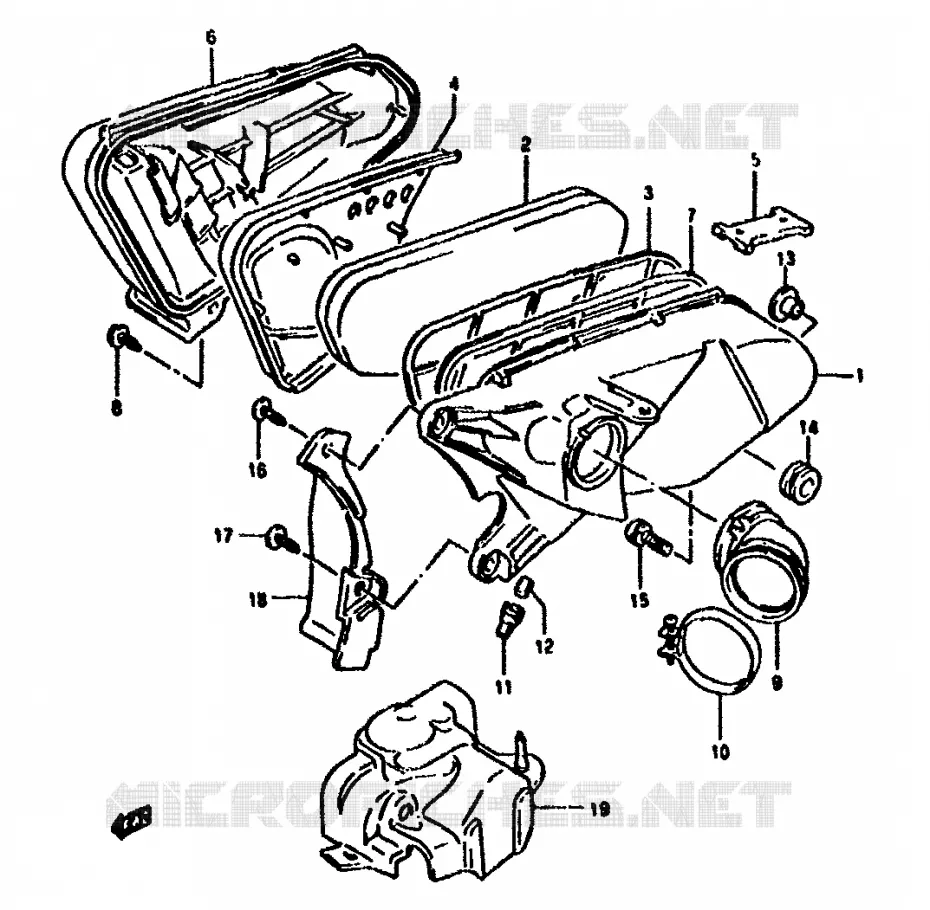 FILTRE A AIR Suzuki SCOOTER 50 ADDRESS 1992  AH50N(N/R)