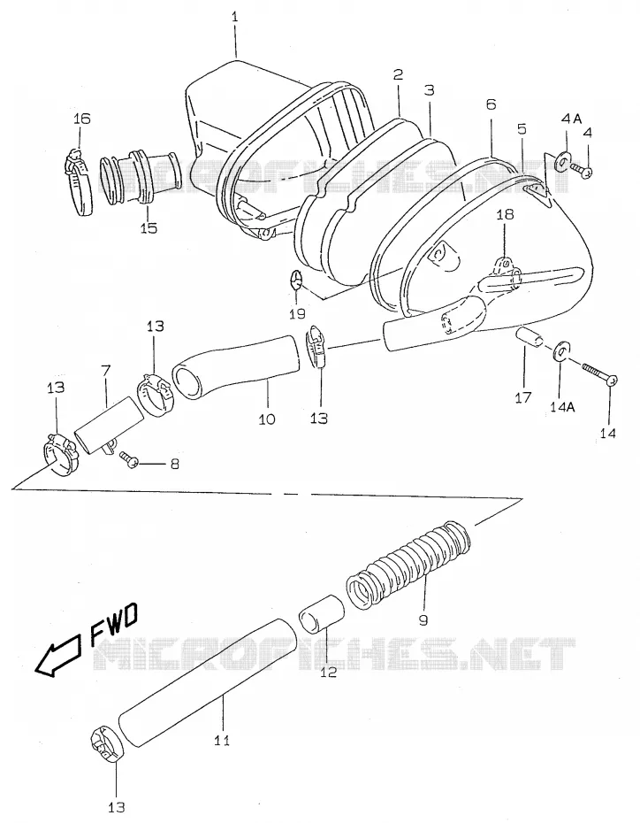 FILTRE A AIR Suzuki SCOOTER 50 KATANA 2000  AY50Y(V/W/X/Y)