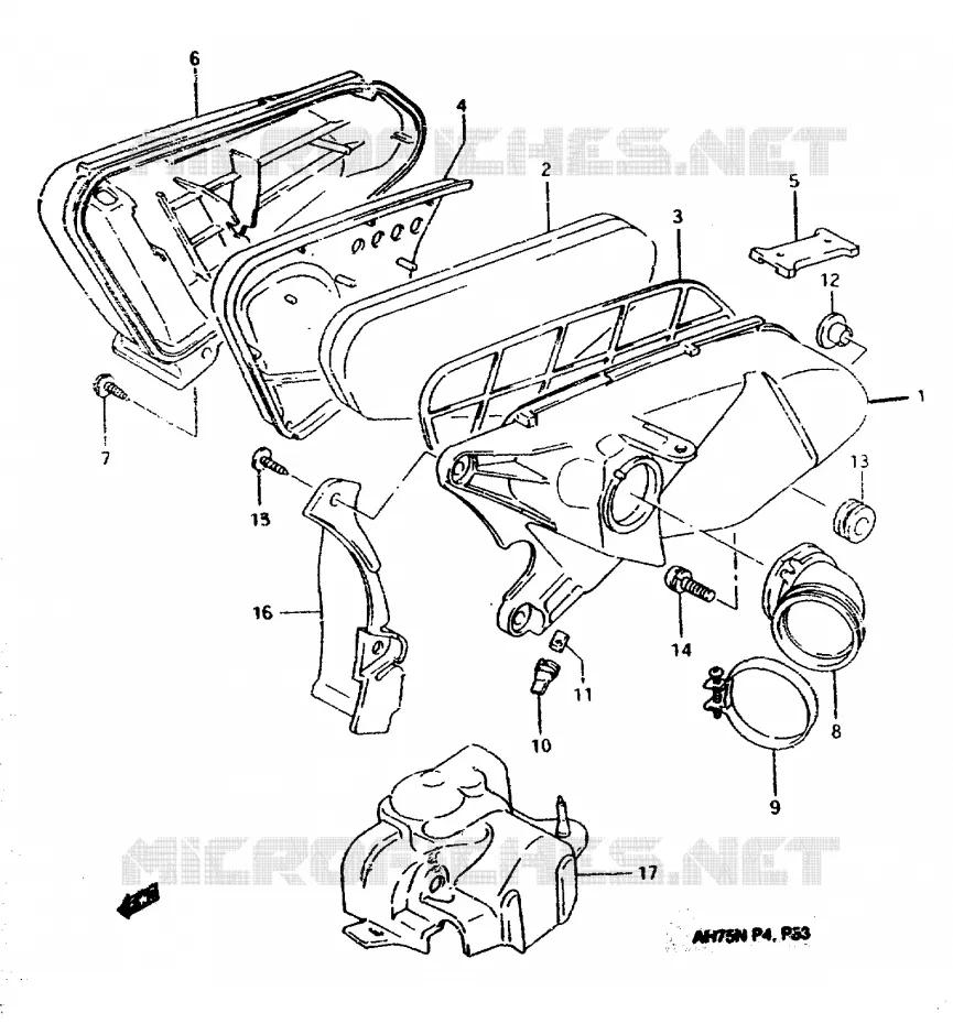FILTRE A AIR Suzuki SCOOTER 75 ADDRESS 1992  AH75N