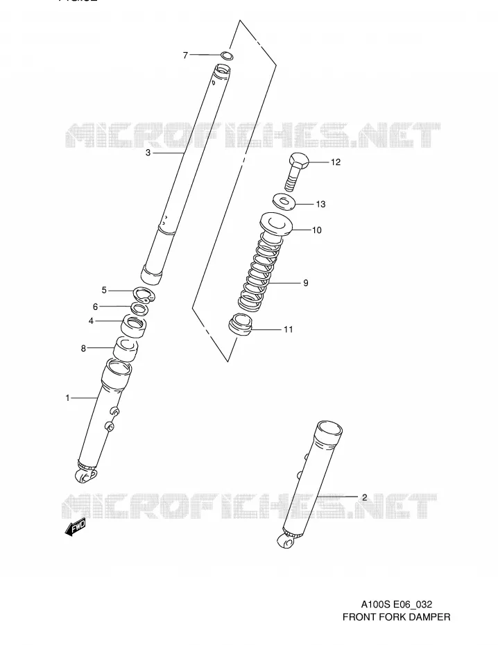 FOURCHE Suzuki MOTO 100 A100 1994  A100R(E6)