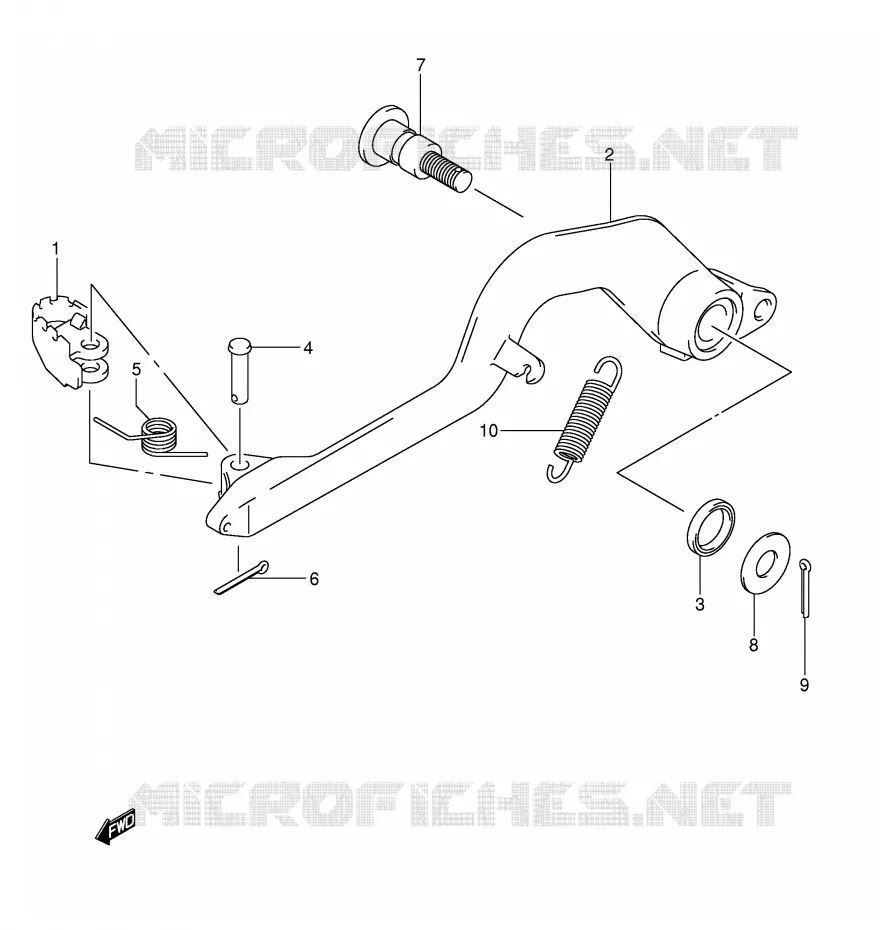 FREIN ARRIERE (SANS E24) Suzuki MOTO 400 DR-Z 2007  DR-Z400EK7(E1)