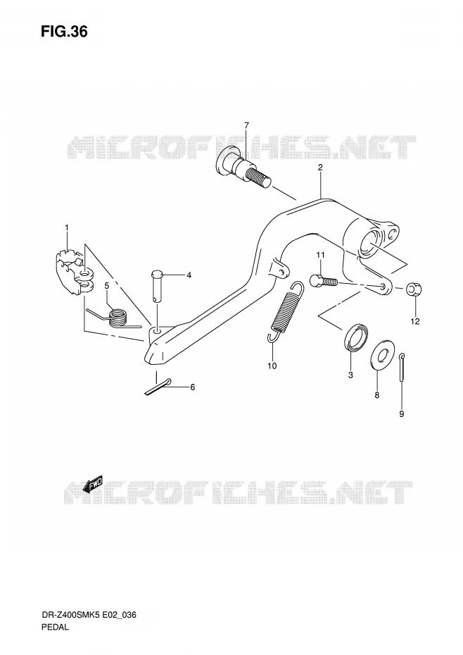 FREIN ARRIERE Suzuki MOTO 400 DR-Z 2006  DR-Z400SMK6(E2)
