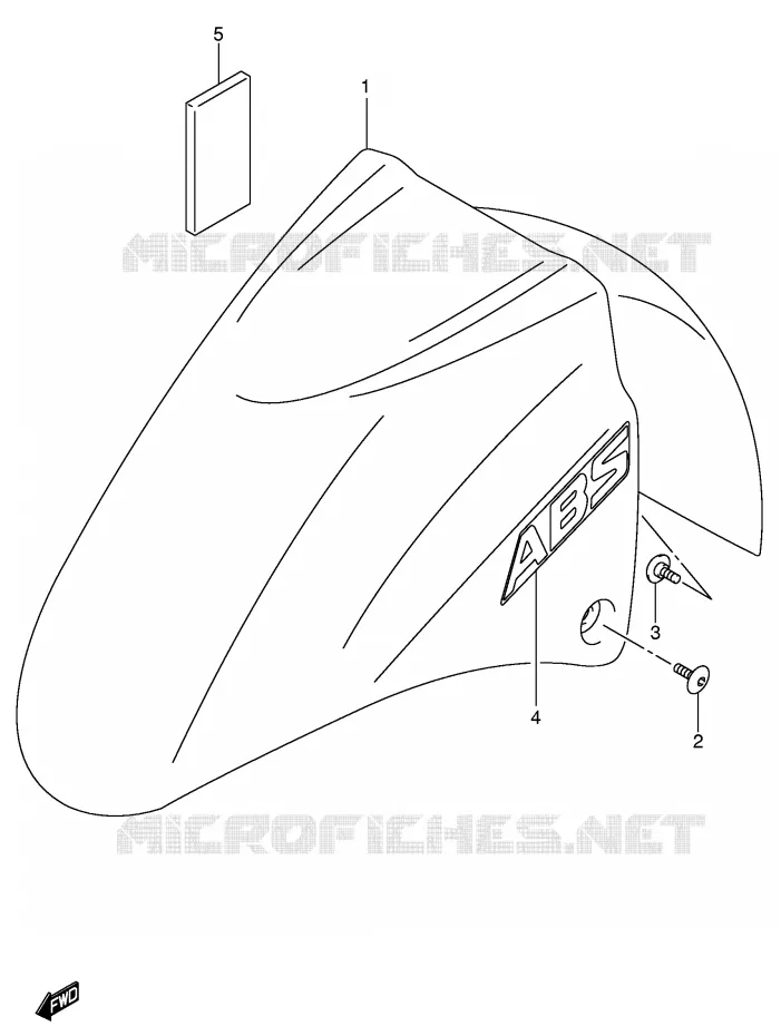 GARDE BOUE AVANT (MODELE K5) Suzuki SCOOTER 650 BURGMAN 2003  AN650LK3(E2)