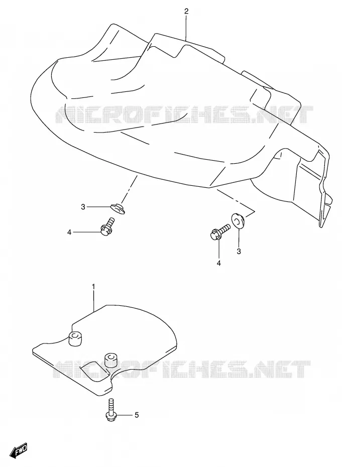 GARDE BOUE AVANT Suzuki SCOOTER 100 ADDRESS 1996  AG100T(E71)