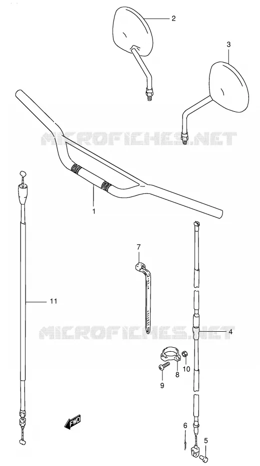 GUIDON (E6) Suzuki MOTO 200 DF 1998  DF200EW