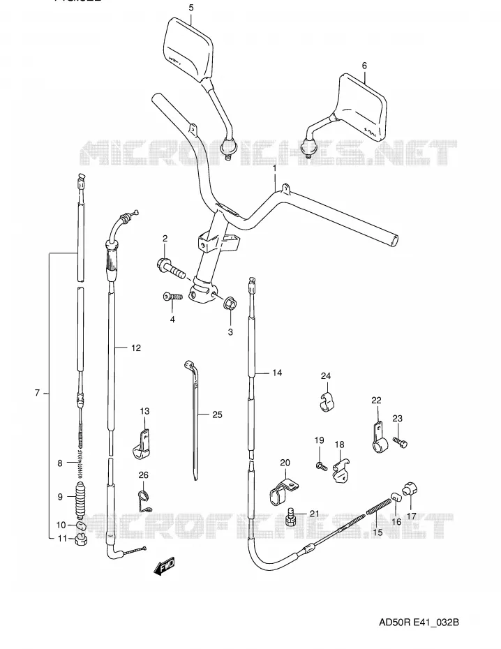 GUIDON (MODELE M/R) Suzuki SCOOTER 50 AD 1994  AD50R(E41)