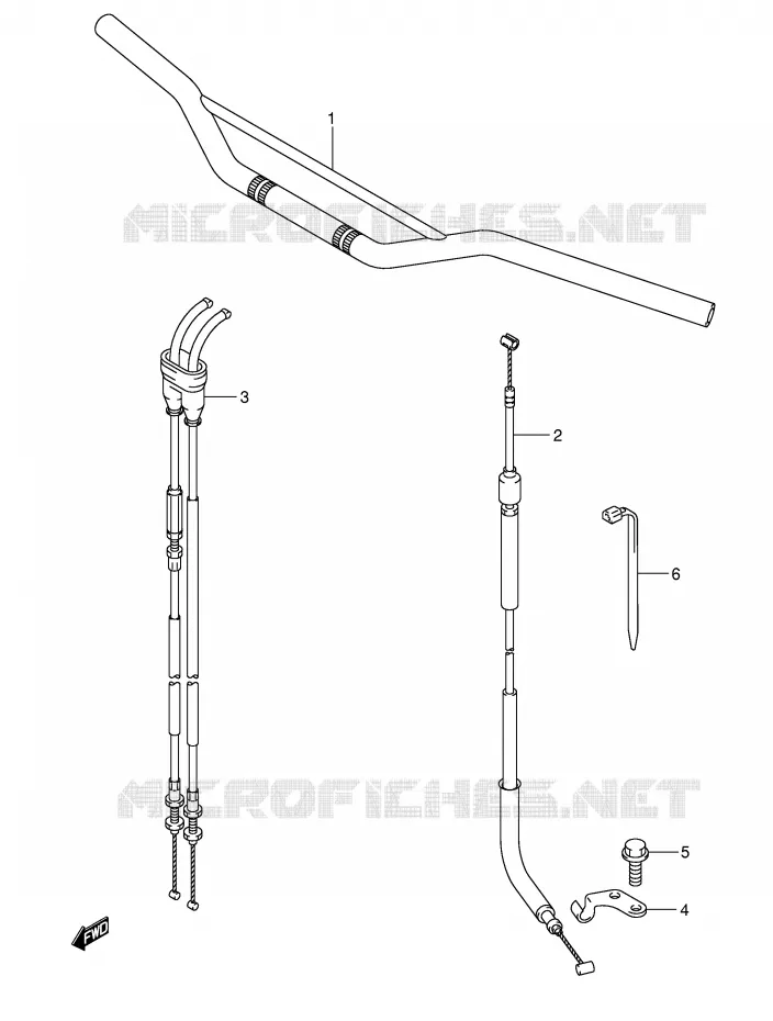 GUIDON (SANS E24) Suzuki MOTO 400 DR-Z 2007  DR-Z400EK7(E1)