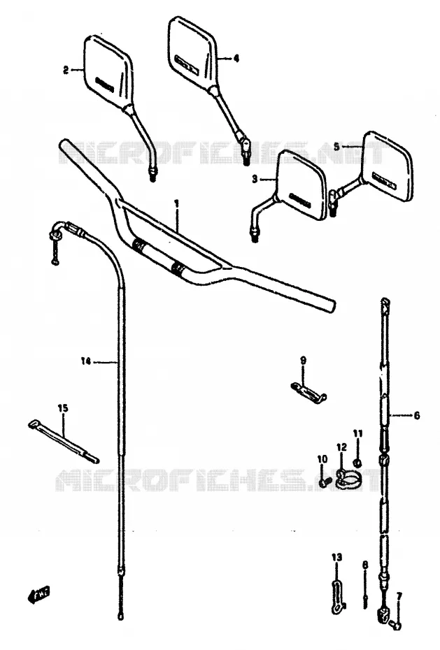 GUIDON Suzuki MOTO 125 DR 1988  DR125SJ(F/H/J)