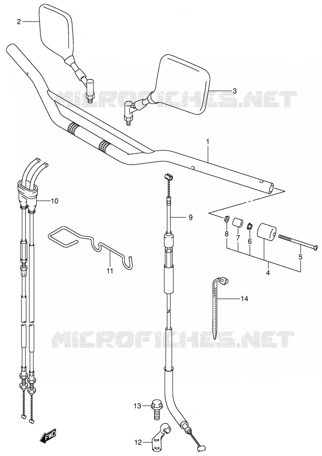 GUIDON Suzuki MOTO 400 DR-Z 2000  DR-Z400SY(E2)