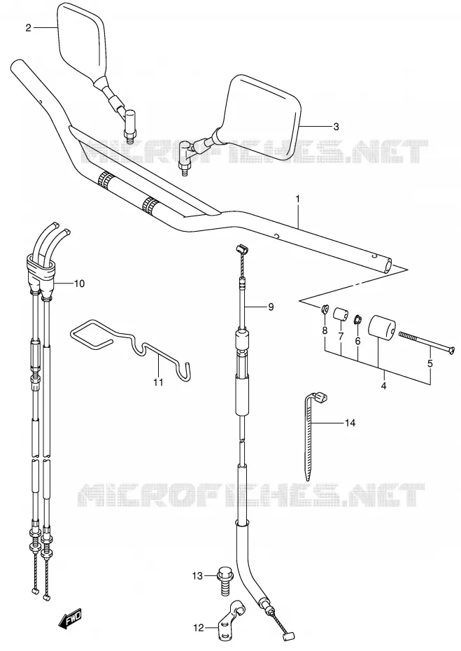 GUIDON Suzuki MOTO 400 DR-Z 2000  DR-Z400SY(E3/E28)