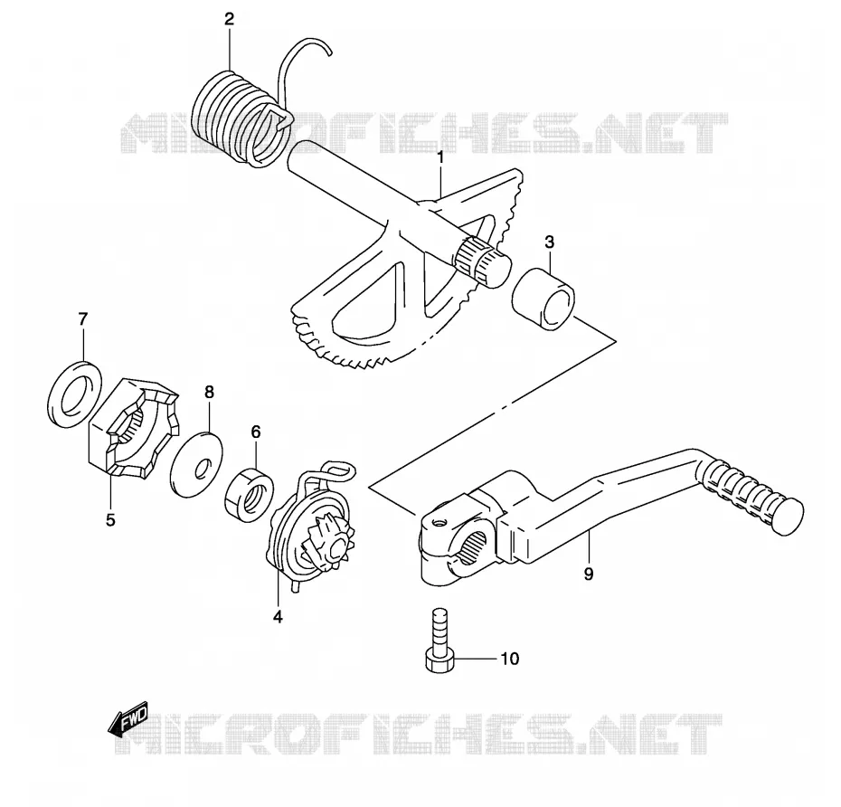 KICK  (MODELE K1/K2) Suzuki SCOOTER 50 KATANA 2004  AY50K4(P19)