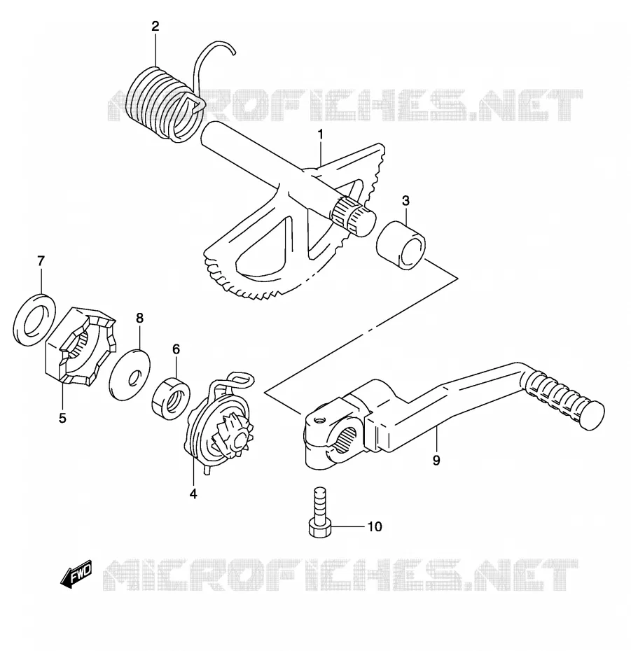 KICK  (MODELE K3/K4) Suzuki SCOOTER 50 KATANA 2002  AY50K2(P19)