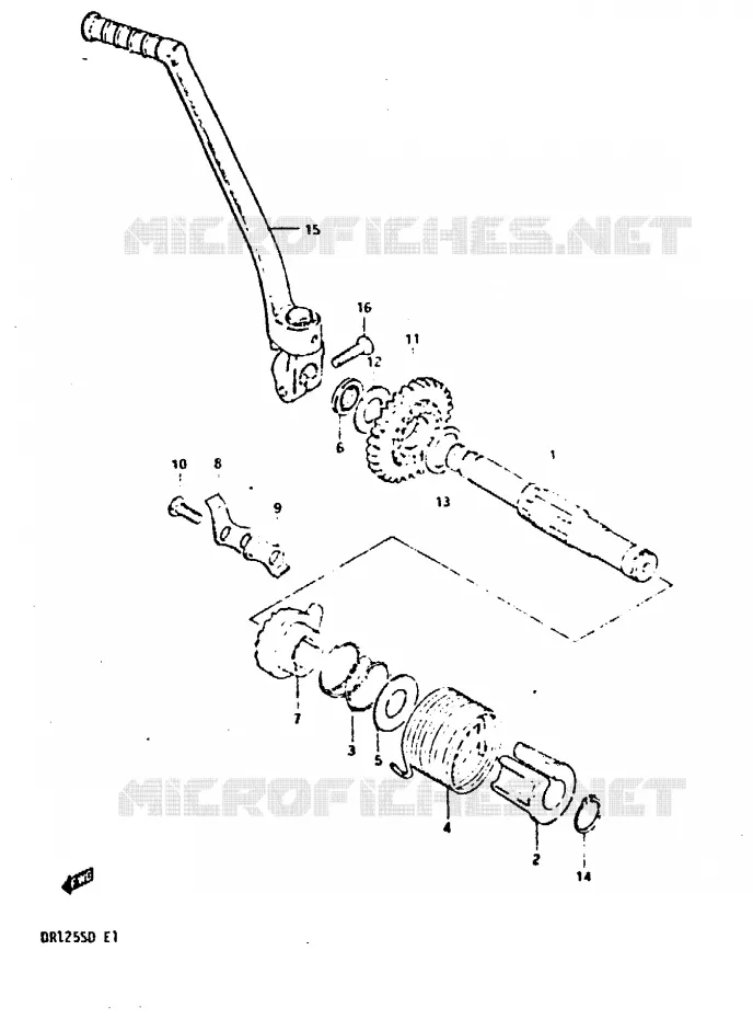 KICK Suzuki MOTO 125 DR 1982  DR125SZ(Z/D)