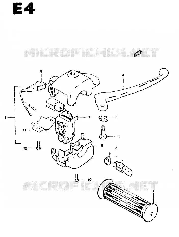 LEVIER DE FREIN AVANT - INTERRUPTEUR (CS50DD, CS50GD) Suzuki SCOOTER 50 CS 1983  CS50D(Z/D)