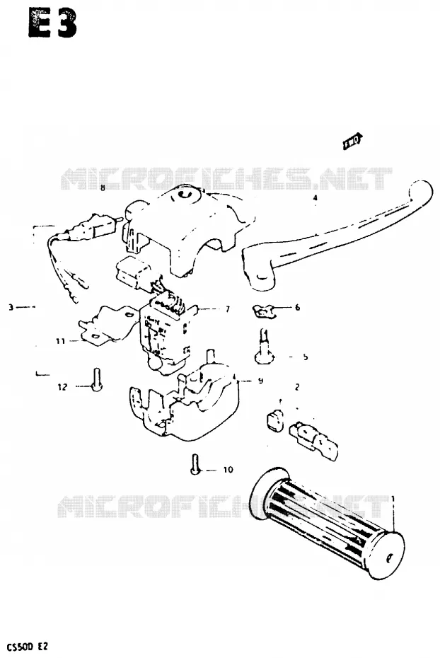 LEVIER DE FREIN AVANT - INTERRUPTEUR (CS50DZ) Suzuki SCOOTER 50 CS 1983  CS50DD(Z/D)