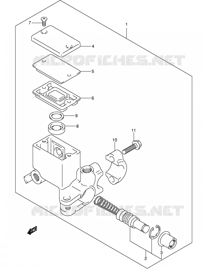 MAITRE CYLINDRE ARRIERE Suzuki SCOOTER 400 BURGMAN 2005  AN400SK5(E2)
