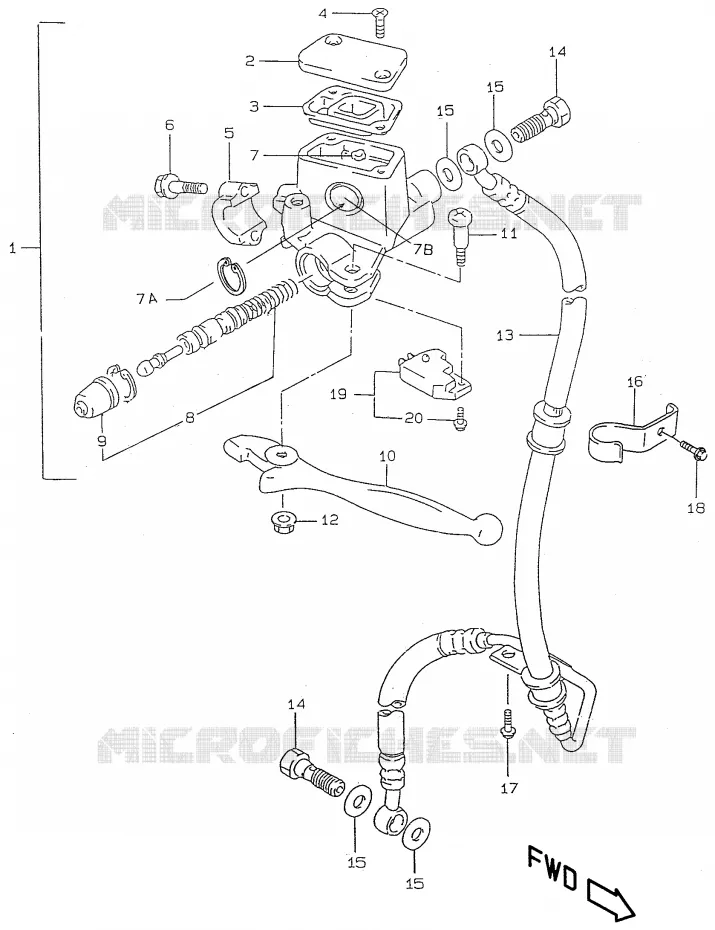 MAITRE CYLINDRE AVANT (MAGURA) Suzuki SCOOTER 50 KATANA 2000  AY50Y(V/W/X/Y)