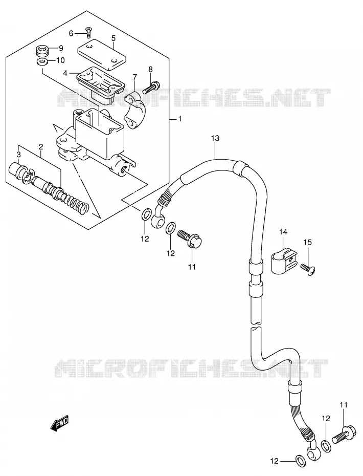 MAITRE CYLINDRE AVANT Suzuki MOTO 400 DR-Z 2003  DR-Z400SK3(E2)