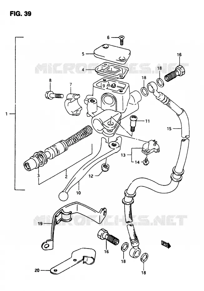 MAITRE CYLINDRE AVANT Suzuki SCOOTER 50 AP 1996  AP50RFT(T/7/V)