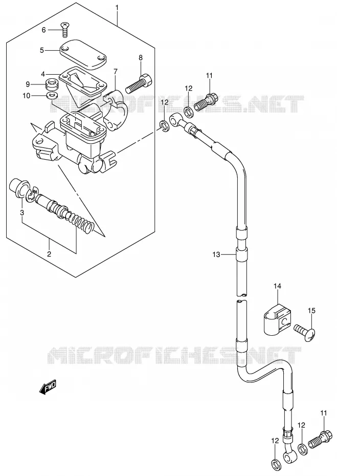 MAITRE CYLINDRE AVANT (VOIR NOTE) Suzuki MOTO 400 DR-Z 2001  DR-Z400EK1(E1)