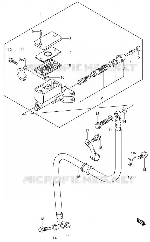 MAITRE CYLINDRE D'EMBRAYAGE Suzuki MOTO 1000 V-STROM 2004  DL1000K4(E2)