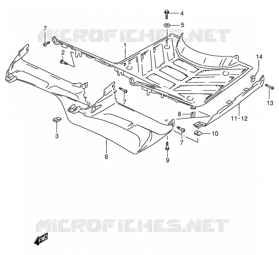 MARCHE PIEDS (MODELE V/X/Y) Suzuki SCOOTER 100 ADDRESS 1991  AG100M(E71)