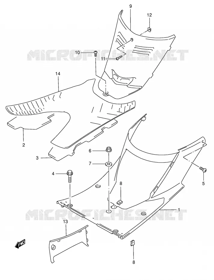 MARCHE PIEDS (MODELE X/Y) Suzuki SCOOTER 125 BURGMAN 2000  AN125Y(E2)