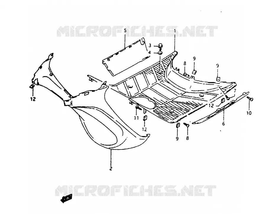 MARCHE PIEDS Suzuki SCOOTER 100 ADDRESS 1994  AH100R