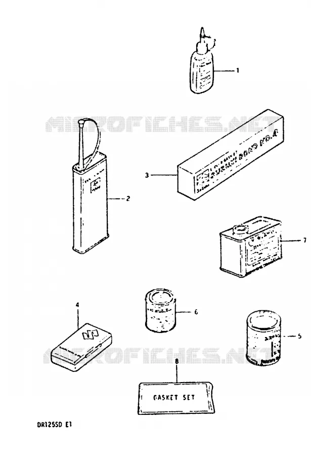 OPTIONS Suzuki MOTO 125 DR 1983  DR125SD(Z/D)
