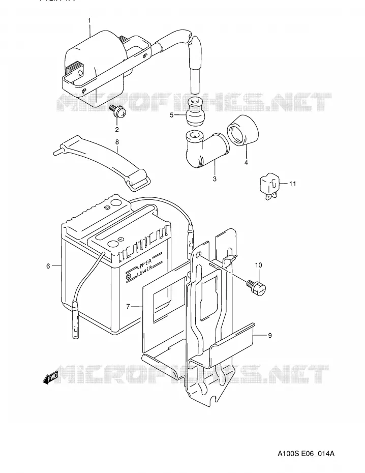PARTIE ELECTRIQUE (MODELE S) Suzuki MOTO 100 A100 1995  A100S(E6)