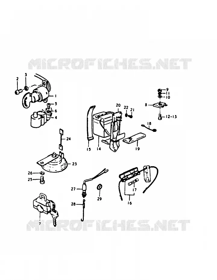 PARTIE ELECTRIQUE Suzuki MOTO 100 A100 1992  A100N(K/L/M/N/4)