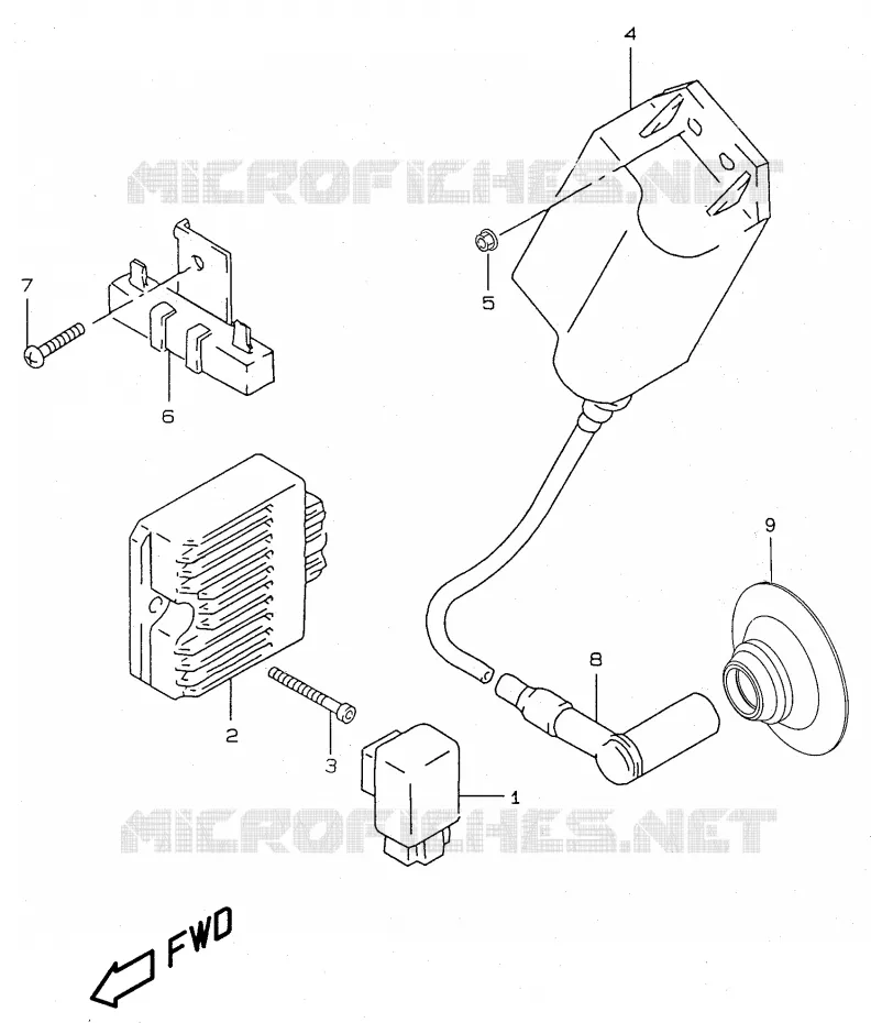 PARTIE ELECTRIQUE Suzuki SCOOTER 50 KATANA 2000  AY50WRY(V/W/X/Y)
