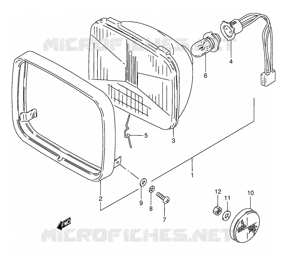 PHARE Suzuki MOTO 120 BX 1994  BX120R(P97)