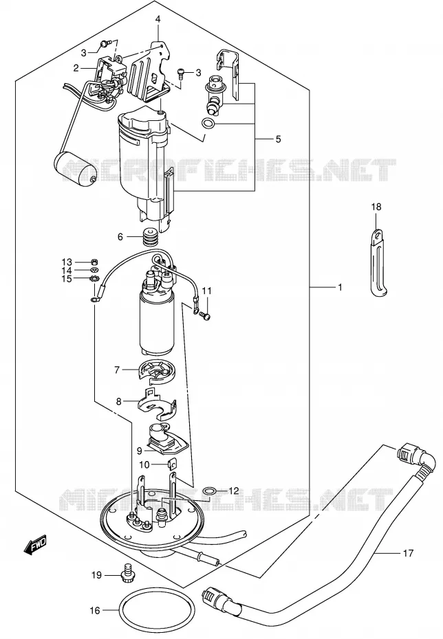 POMPE A ESSENCE (MODELE K2/K3) Suzuki MOTO 1000 V-STROM 2003  DL1000K3(E2)