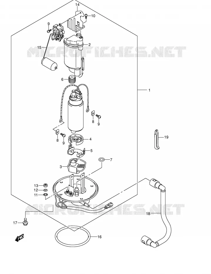 POMPE A ESSENCE Suzuki MOTO 650 V-STROM 2004  DL650U3K4(E2)