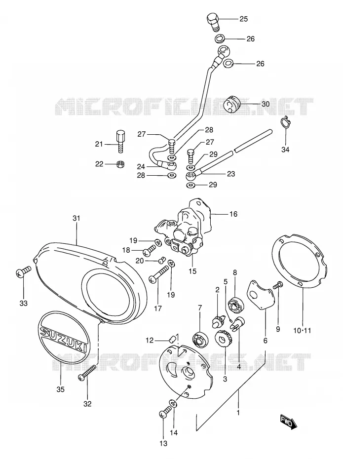 POMPE A HUILE Suzuki MOTO 120 BX 1995  BX120S(P97)