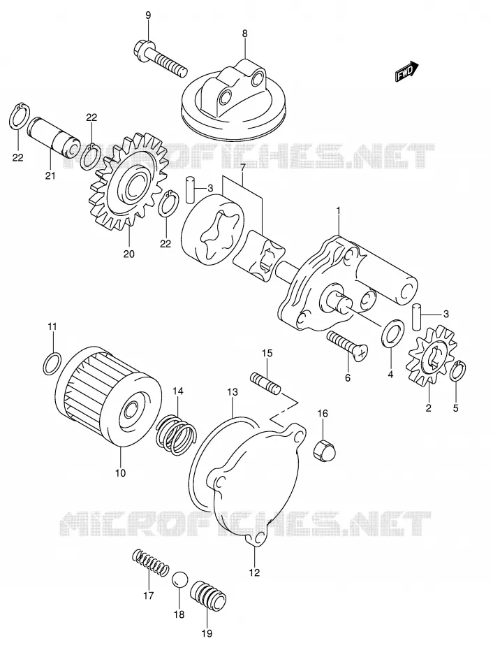 POMPE A HUILE Suzuki MOTO 400 DR-Z 2007  DR-Z400EK7(E3/E28)