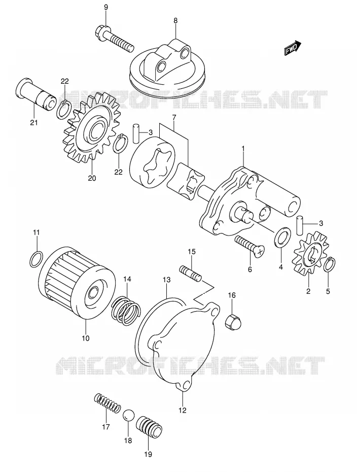 POMPE A HUILE Suzuki MOTO 400 DR-Z 2009  DR-Z400EK9(E1)